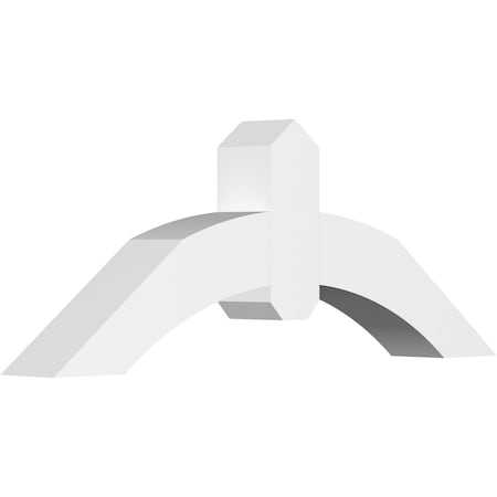 Ekena Millwork Archdale Architectural Grade PVC Gable Bracket, 36"W x 13 1/2"H x 4"D x 4"F, 9/12 Pitch GBP036X14X0404ARC00